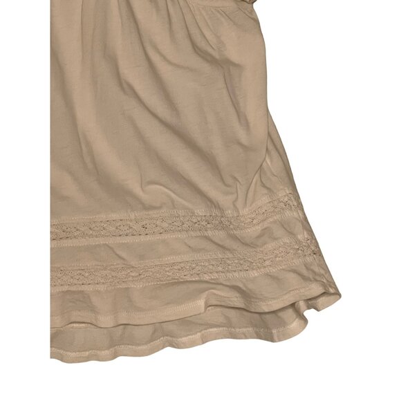 Cupio Embroidered Boho Top With Floral Design Size XL White Peasant Short Sleeve - Picture 14 of 16